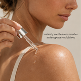 Behrhaus topical Magnesium oil be applied to a woman’s shoulder  