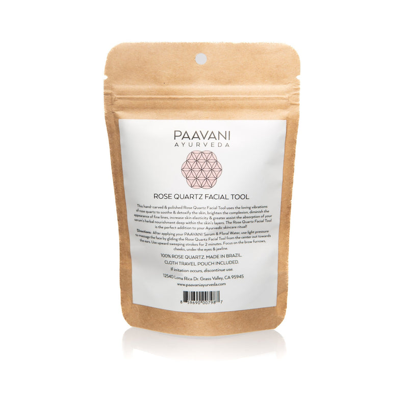 Rose Quartz Facial Tool | Ayurvedic Massage Stone