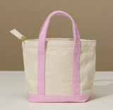 Small canvas tote bag with pink handles from the Behrhaus MOther's day gift set