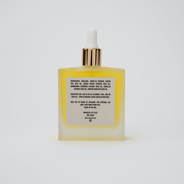 exfoliating body oil made to hydrate dry skin without irritation. 