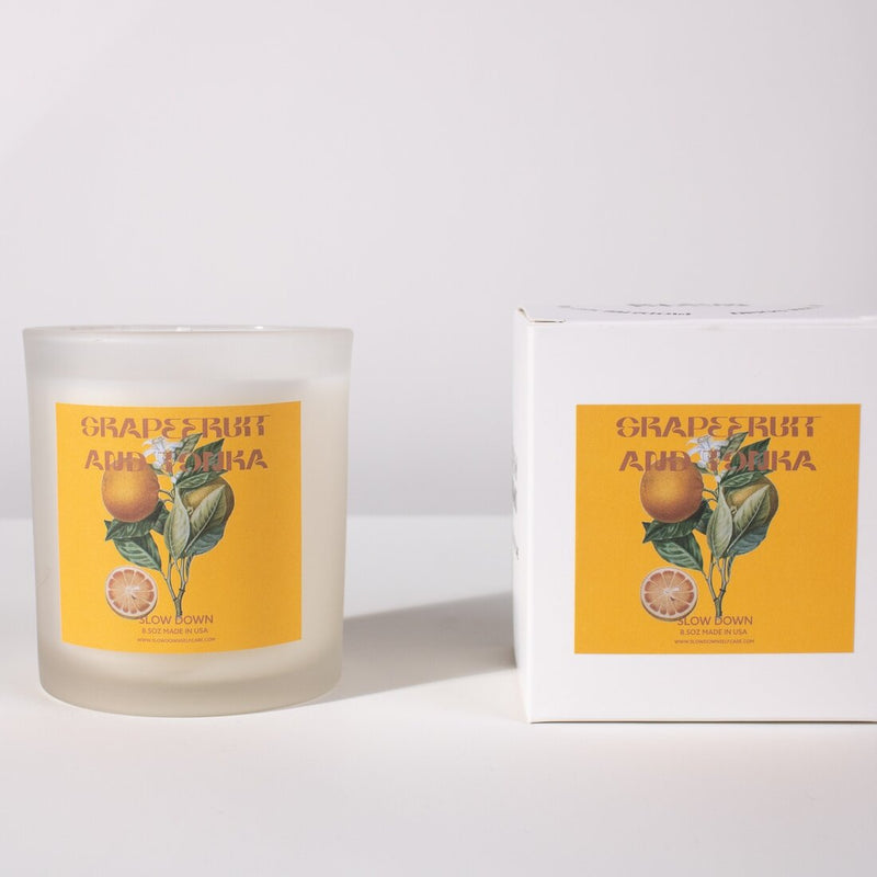 Slow Down Grapefruit and Tonka Coconut Wax Candle